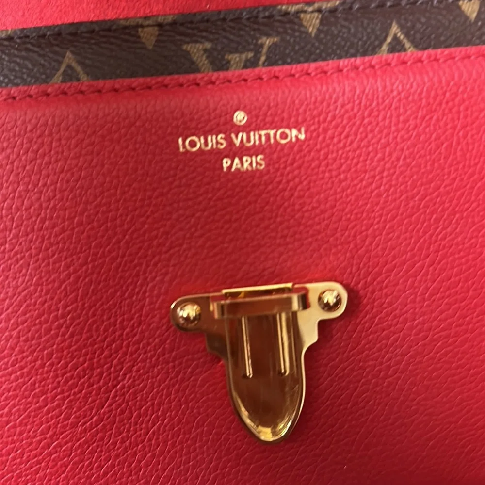 Louis Vuitton red Victorio handbag brand new excellent condition Authentic - Picture 7 of 7
